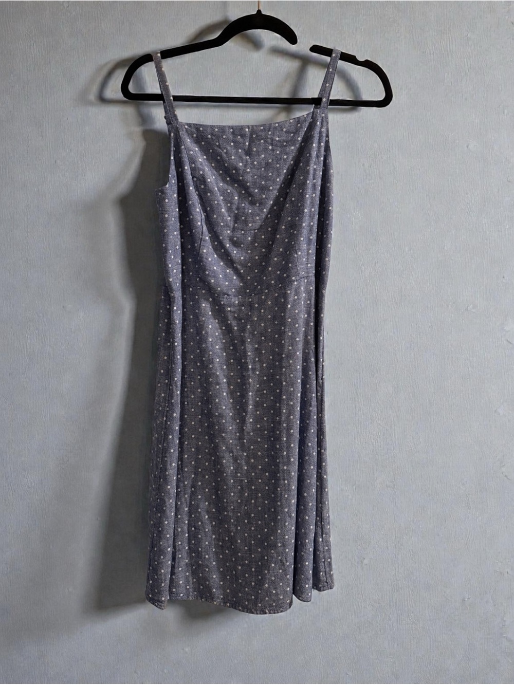 Old Navy Blue Polka Dot Midi Slip Dress
